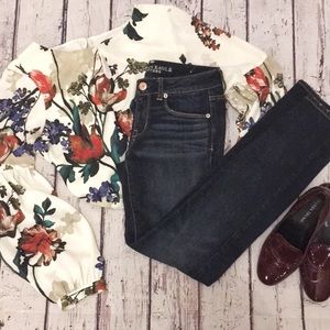 EXPRESS Dark Blue Super Skinny Stretch Jeans  4